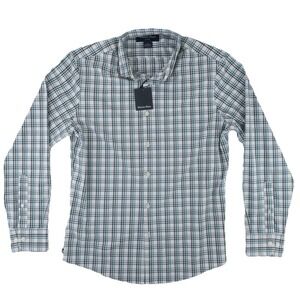 Mizzen+Main Leeward Stretch Button Up Shirt Mens Medium Trim No Tuck